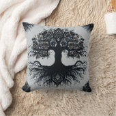 ダークツリーオブライフ装飾用クッション クッション (ブランケット)