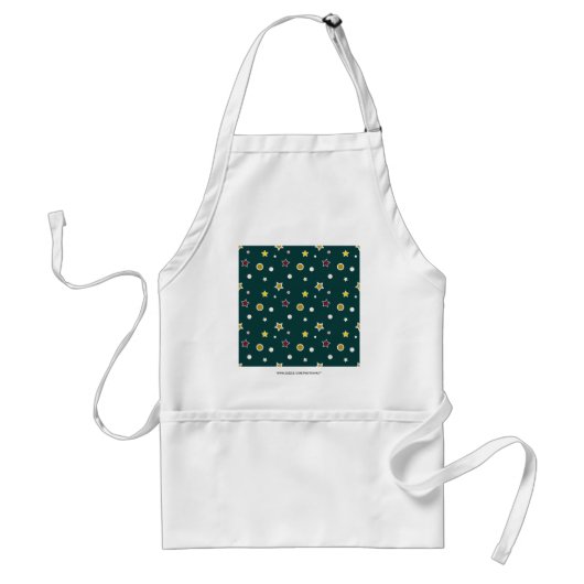 ダークティールの星柄 スタンダードエプロン (正面)