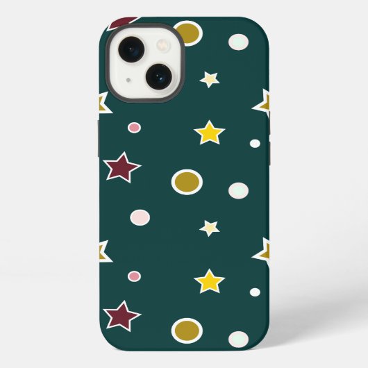 ダークティールの星柄 iPhoneケース (裏面)