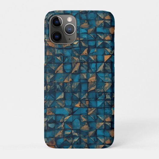 ダークティールの美しいパッチワーク調デザイン Case-Mate iPhoneケース (裏)