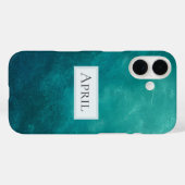 ダークティールオンブレテクスチャー Case-Mate iPhoneケース (裏面 (横))