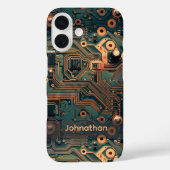 ダークティールゴールド基板カスタム Case-Mate iPhoneケース (裏面)
