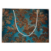 ダークティール（緑がかった色）とパティナダマスク ラージペーパーバッグ (裏面)