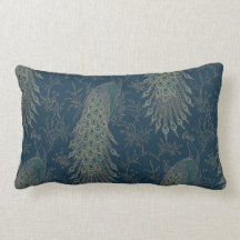 ダークティール（緑がかった色）と金ゴールドビクトリアンスタイルピーコック