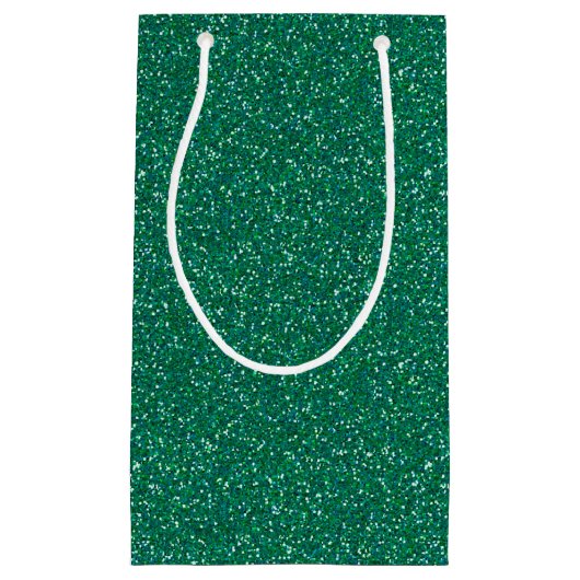 ダークティール（緑がかった色）スパークルグリッター抱き枕 スモールペーパーバッグ (正面)