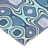 ダークティール(緑がかった色)ブルーグリーンターコイズバイオレット族アート ミディアムテーブルランナー (コーナー)