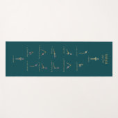 ダークティール(緑がかった色)ブルーチャクラヨギヴィニャサフローヨガマット ヨガマット (正面(横))