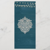 ダークティール(緑がかった色)素朴エレガンスメニューカード メニュー (裏面)