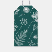 ダークティール（緑がかった色）結婚ズモノグラムクレストウェルカム ギフトタグ (裏面)