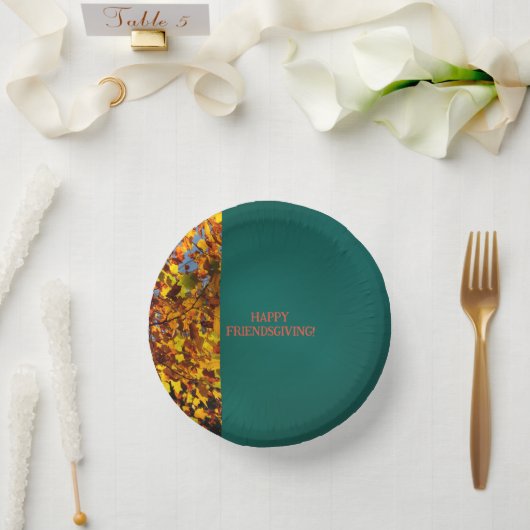 ダークティール(緑がかった色)離れス・サンクスギビング ペーパーボウル (ウェディング)