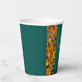 ダークティール(緑がかった色)離れス・サンクスギビング 紙コップ (右)