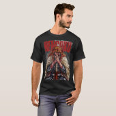 ダークテクスチャードアニメスケッチアート Tシャツ (正面フル)