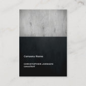 ダークテクスチャーモダンブラックグレーウッド建築 名刺 (正面)