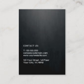 ダークテクスチャーモダンブラックグレーウッド建築 名刺 (裏面)