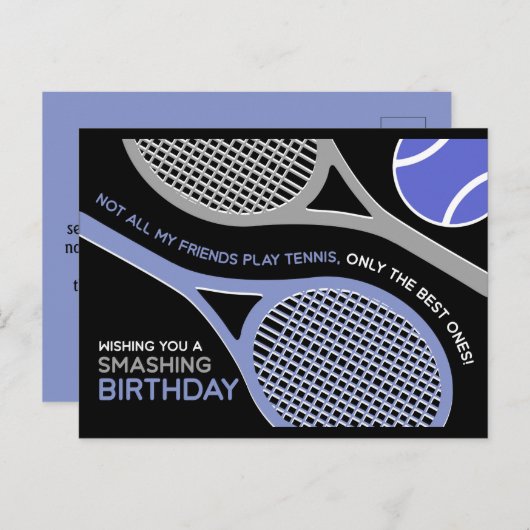 ダークテニス🎾ハッピーバースデーはがき ポストカード (正面/裏面)