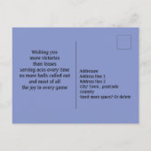 ダークテニス🎾ハッピーバースデーはがき ポストカード (裏面)