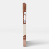 ダークテラコッタボホトロピカルモンスターリーフ iPhoneケース (左側面)