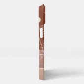 ダークテラコッタボホトロピカルモンスターリーフ iPhoneケース (右側面)