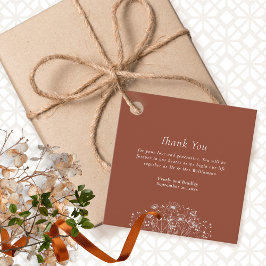 ダークテラコッタラスト結婚フローラサンキュー フェイバータグ