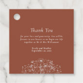 ダークテラコッタラスト結婚フローラサンキュー フェイバータグ (正面)