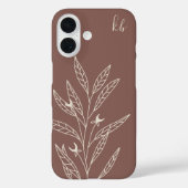 ダークテラコッタ | Mystic Boho Botanicalモノグラム Case-Mate iPhoneケース (裏面)