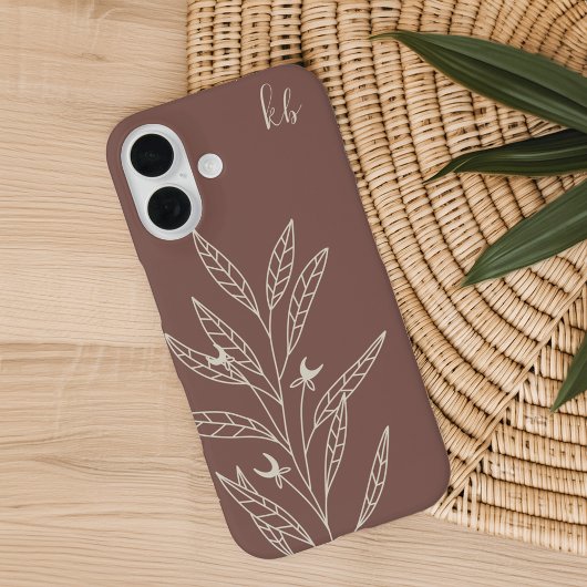 ダークテラコッタ | Mystic Boho Botanicalモノグラム Case-Mate iPhoneケース