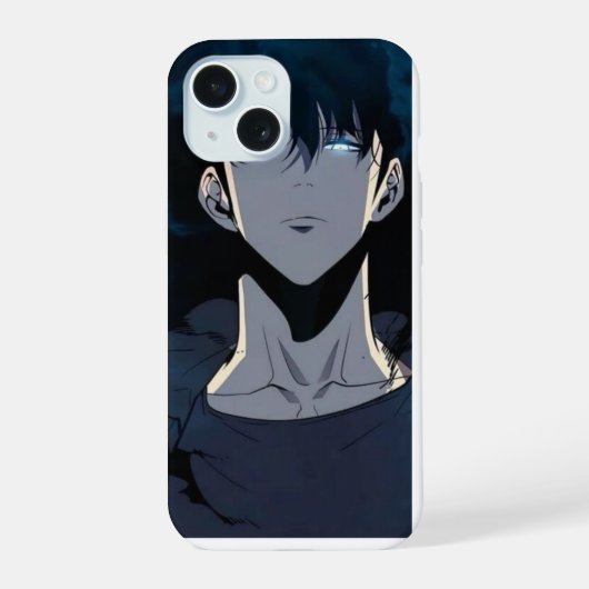 ダークテーマのキャラクター iPhone 15ケース (裏面)