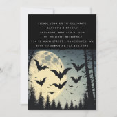 ダークテーマの誕生日招待状 招待状 (正面)