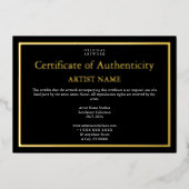 ダークテーマゴールドフォイル真正性証明書 箔シーズンカード (正面)