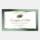 ダークテールグリッター ホワイト プロダクトラベル ラディッシュ 長方形シール (正面)