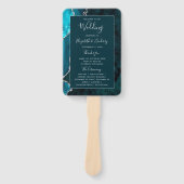 ダークテール シルバー アゲート 結婚式プログラム ハンドファン (正面)