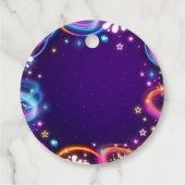 ダークディスコの女の子の誕生日パーティーでネオングロー フェイバータグ (裏面)