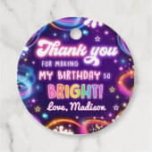 ダークディスコの女の子の誕生日パーティーでネオングロー フェイバータグ (正面)