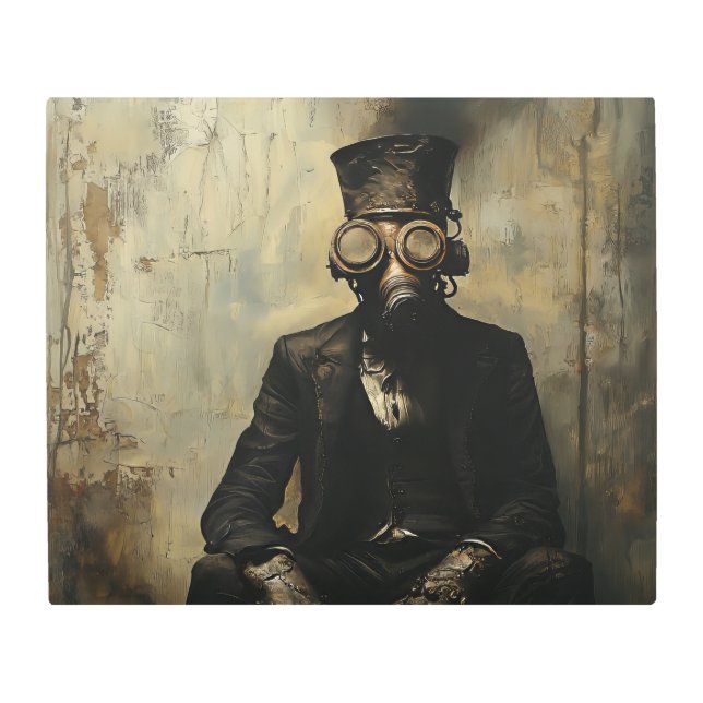 ダークディストピアンスチームパンク メタルプリント (正面)