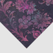 ダークデコップピンクのステンシルフラワーズ 薄葉紙 (詳細)