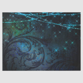 ダークデコパージュのフィリグリーの花と光 薄葉紙