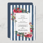 ダークデニムカラー結婚式招待状 招待状 (正面/裏面)