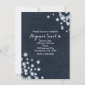 ダークデニム&ダイヤモンド誕生日パーティーの招待状 招待状 (正面)