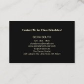 ダークトライバルベリーダンスインストラクターセピアブラック 名刺 (裏面)