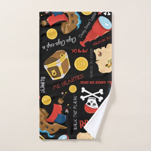 ダークトレジャーアイランドパーティーパイレーツ バスタオルセット (ハンドタオル)