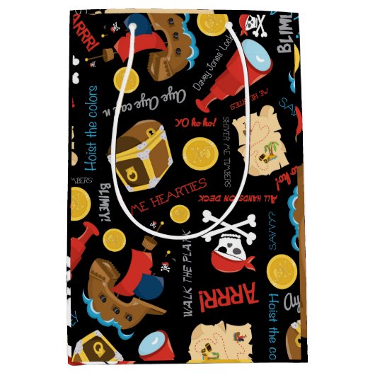 ダークトレジャーアイランドパーティー海賊中抱き枕 ミディアムペーパーバッグ (正面)