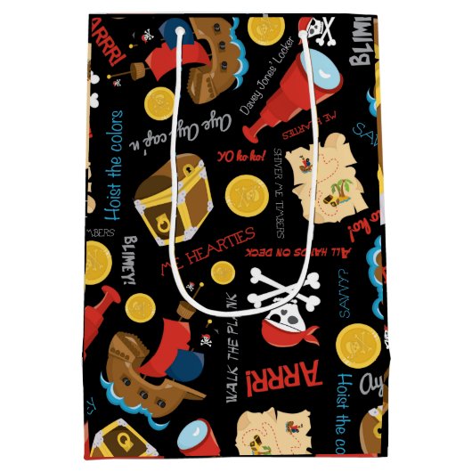 ダークトレジャーアイランドパーティー海賊中抱き枕 ミディアムペーパーバッグ (裏面)