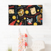 ダークトレジャーアイランドパーティー海賊旗 横断幕 (インサイチュ)