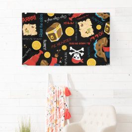 ダークトレジャーアイランドパーティー海賊旗 横断幕