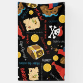 ダークトレジャーアイランドパーティー海賊旗 横断幕 (縦)