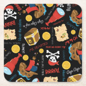 ダークトレジャーアイランドパーティー海賊 スクエアペーパーコースター (正面)