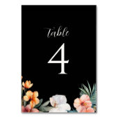 ダークトロピカル結婚フローラのテーブル番号 テーブルナンバー (正面)