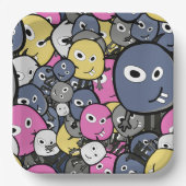 ダークドゥードルモンスター カートゥーン ペーパープレート (正面)