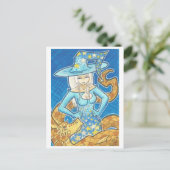 ダークドラゴン+魔女ファンタジーアートポストカードの準備 ポストカード (スタンド正面)