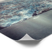 ダークドラマチックなアラスカ氷河 |ポスター ポスター (角)